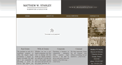 Desktop Screenshot of mstanleylaw.ca